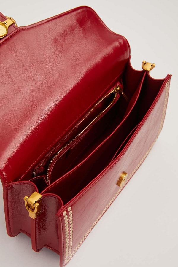 LevidorKırmızı Dikişli Logo Detay Omuz Çantası