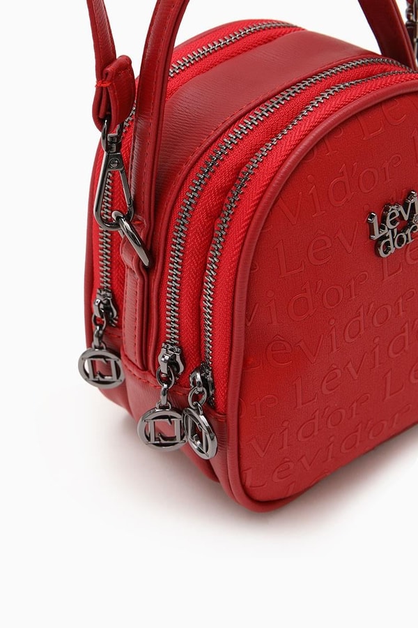 LevidorKırmızı Oval Model Omuz Çantası