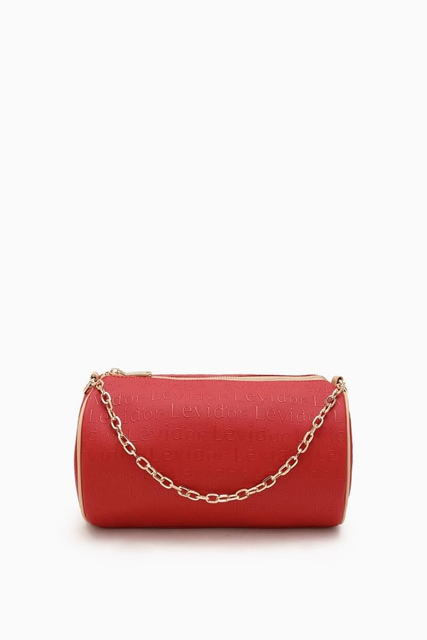 LevidorKırmızı Silindir Model El Çantası
