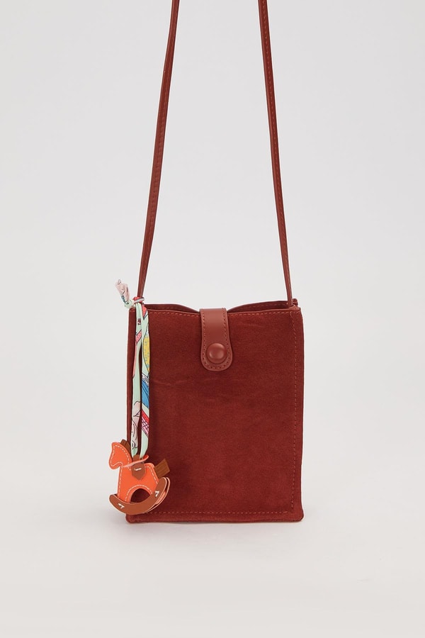 LevidorKırmızı Süet Uzun Askılı Omuz Çantası