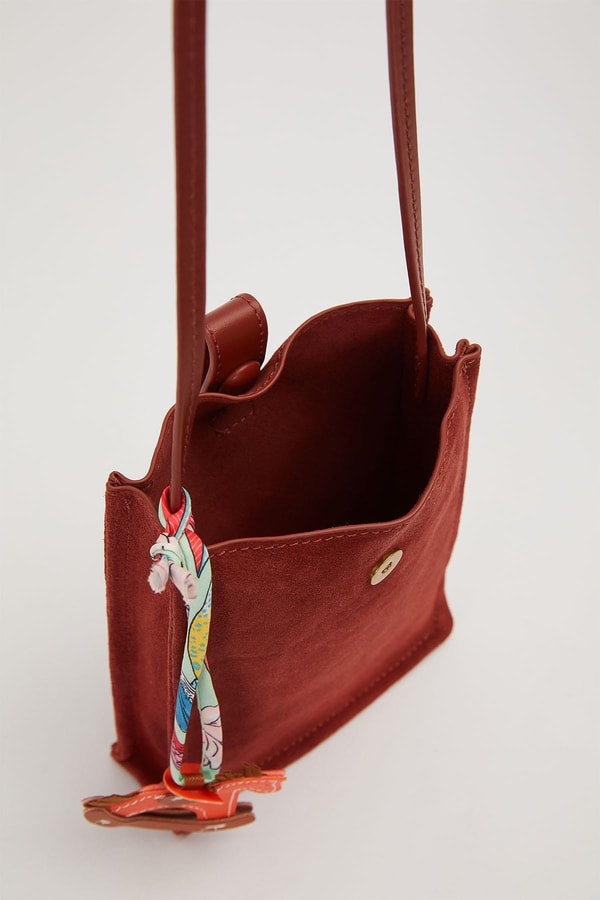 LevidorKırmızı Süet Uzun Askılı Omuz Çantası