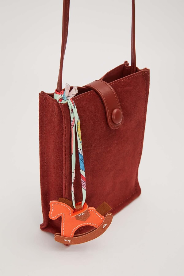 LevidorKırmızı Süet Uzun Askılı Omuz Çantası