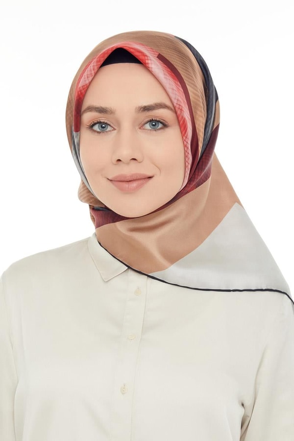 LevidorKırmızı Twill Saf İpek Eşarp