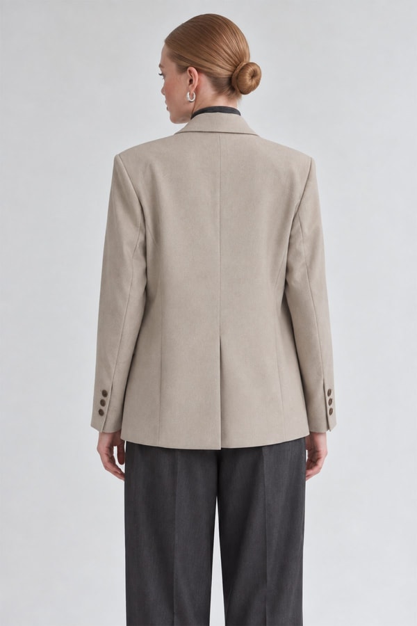 LevidorKlasik Kesim Blazer Ceket Haki