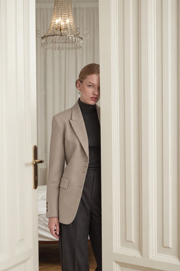 LevidorKlasik Kesim Blazer Ceket Haki