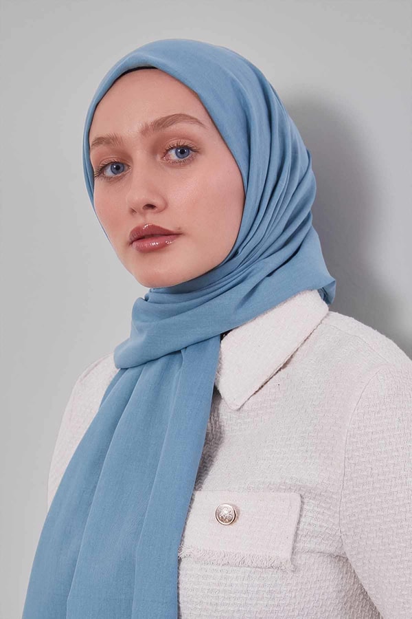 LevidorKot Mavi Düz Tensel Şal