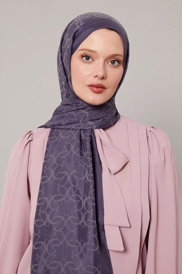 LevidorKot Mavi Geometrik Desen Grazia Şal