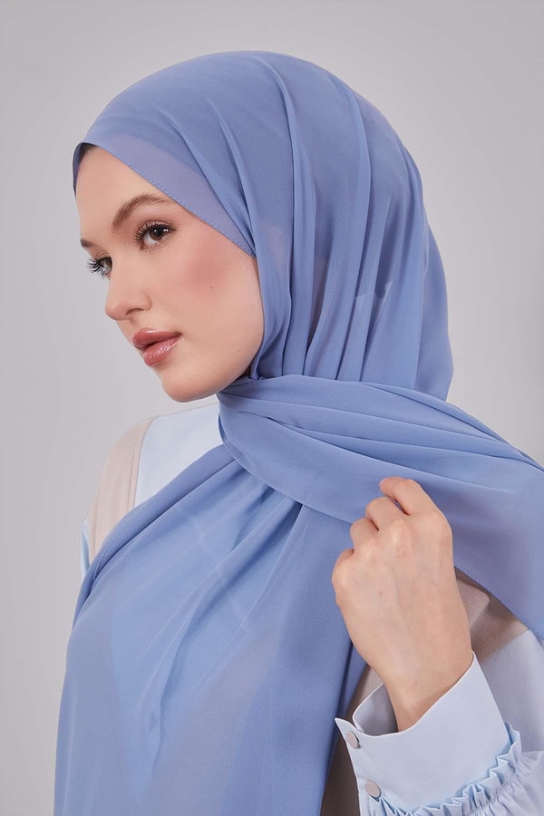 LevidorKot Mavi Lux Şifon Şal