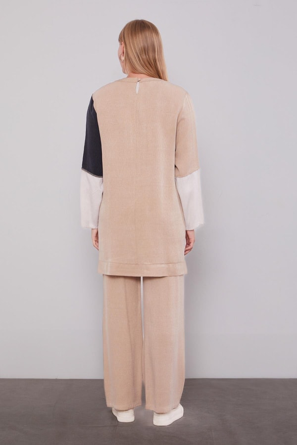 LevidorKOYU BEJ Çift Renkli İkili Takım