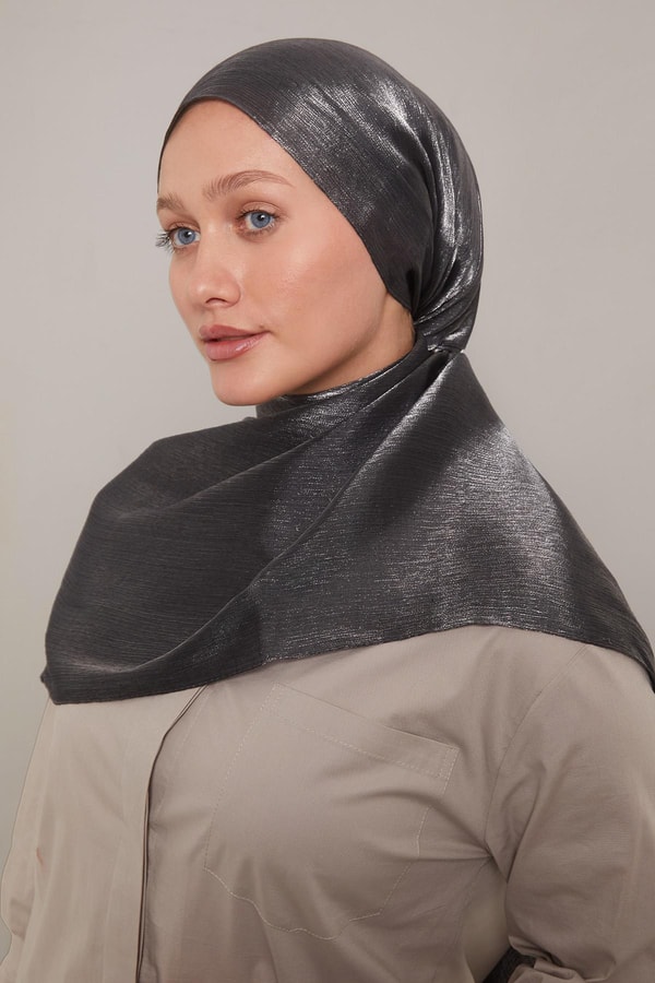 LevidorKoyu Gri Kristal Abiye Şal