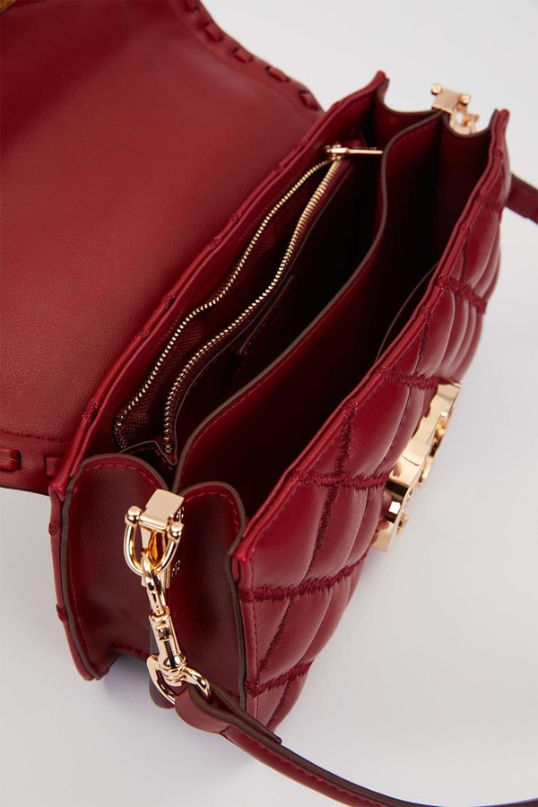 LevidorKOYU KAHVE Çift Askılı Kapitone Omuz Çantası