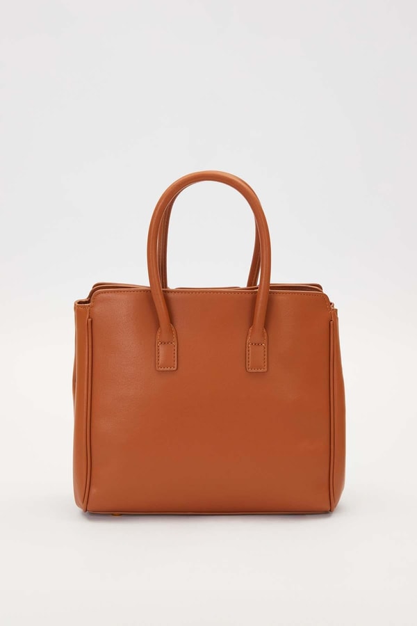 LevidorKOYU KAHVE Deri Aksesuar Detaylı El Çantası