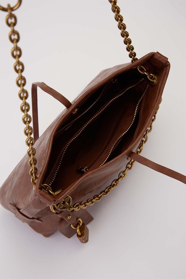 LevidorKOYU KAHVE Fiyonk Model Omuz Çantası