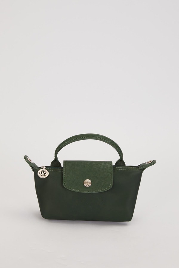 LevidorKOYU YEŞİL C12 9604 Mini Boy Deri Kapak Detaylı El Çantası