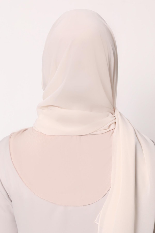 LevidorKrem Büyük Hijap Şifon Şal