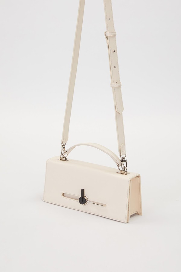 LevidorKREM Çevirmeli Kilitli Omuz Çantası