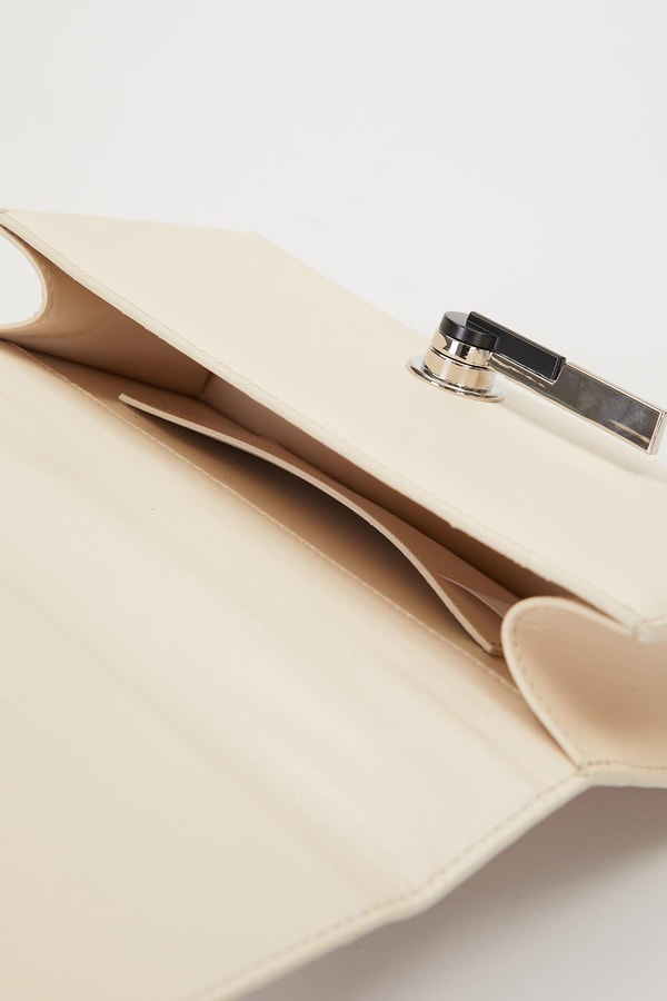 LevidorKREM Çevirmeli Kilitli Omuz Çantası