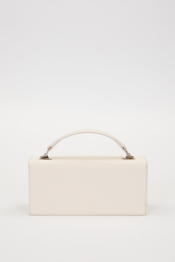 LevidorKREM Çevirmeli Kilitli Omuz Çantası