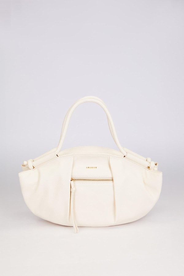 LevidorKrem Düğüm Askı Detaylı Omuz Çantası