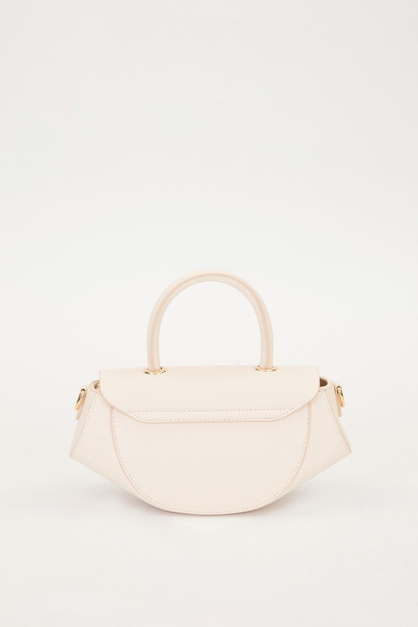 LevidorKrem Geometrik Model Omuz Çantası