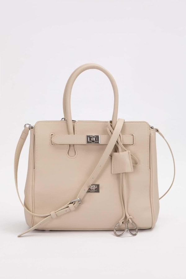 LevidorKREM Halka Aksesuar Detaylı Omuz Çantası