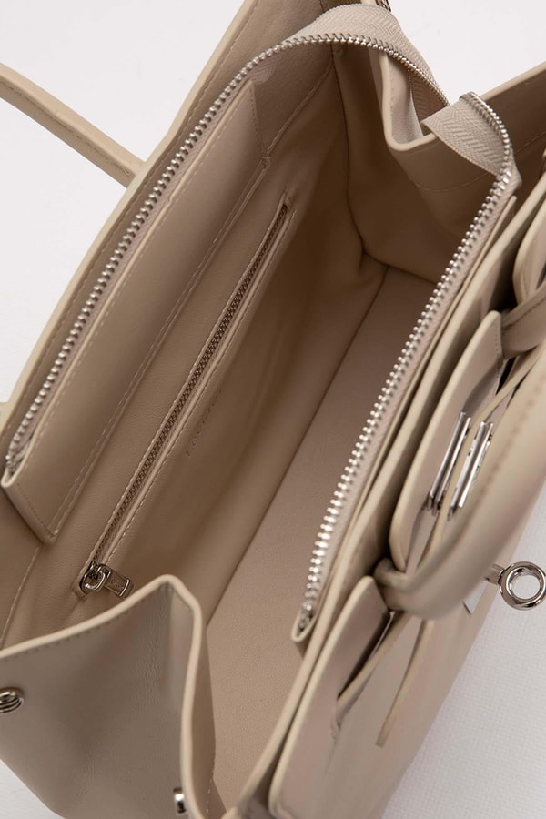 LevidorKREM Halka Aksesuar Detaylı Omuz Çantası