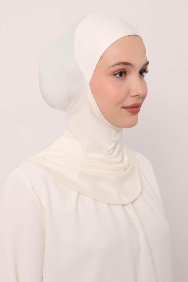 LevidorKrem Hijabchi Boyunluklu Bone