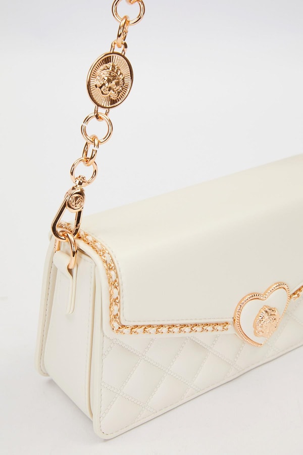 LevidorKrem Kalp Toka Detay Omuz Çantası