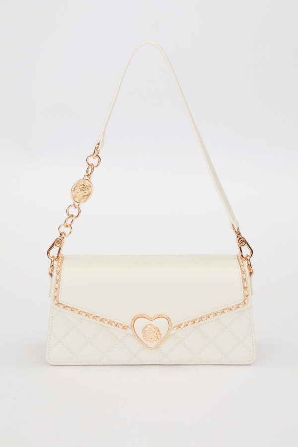 LevidorKrem Kalp Toka Detay Omuz Çantası