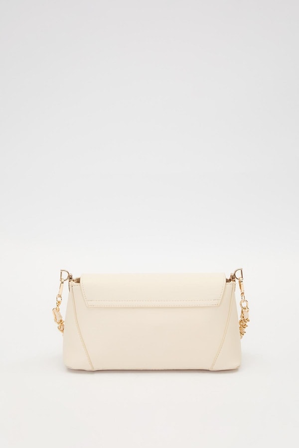 LevidorKrem Logo Detay Omuz Çantası