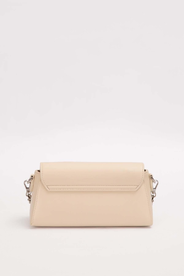 LevidorKrem Logo Tokalı Omuz Çantası