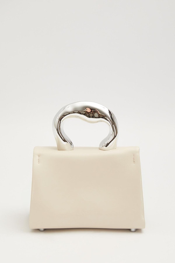 LevidorKrem Metal Aksesuar Tokalı El Çantası