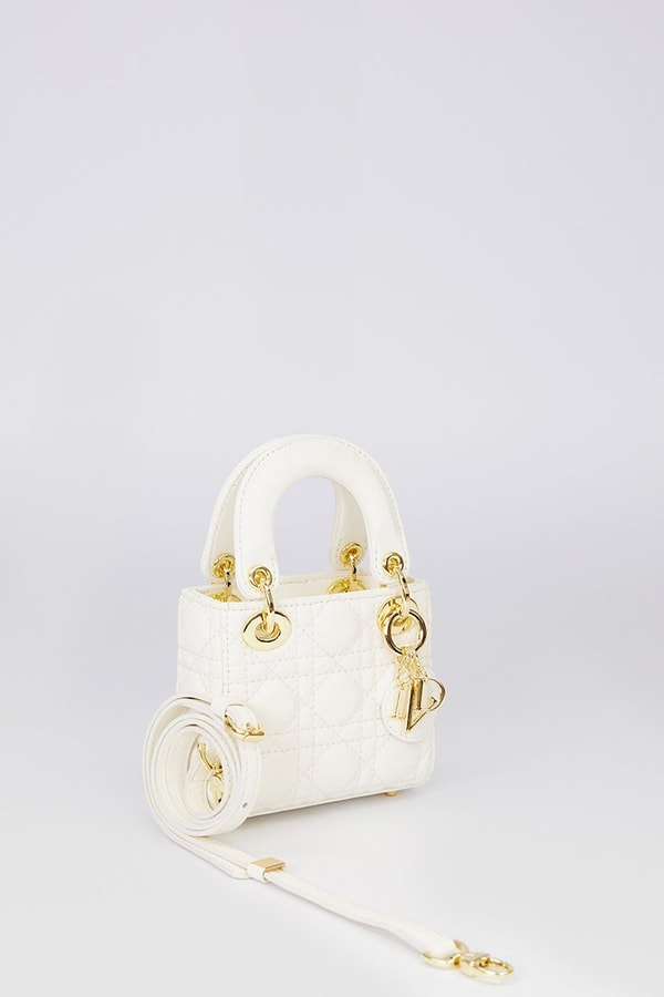 LevidorKrem Mini Kapitone El Çantası