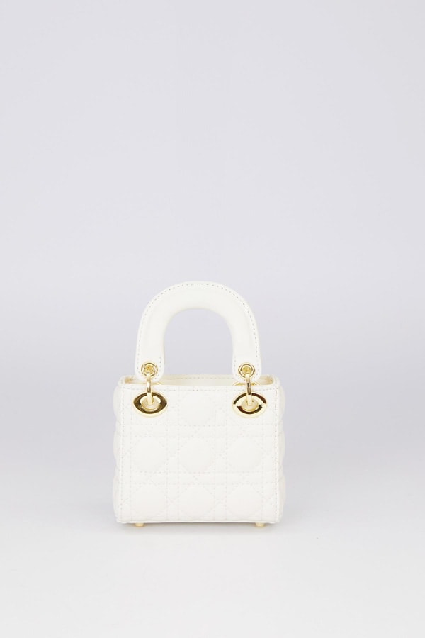 LevidorKrem Mini Kapitone El Çantası