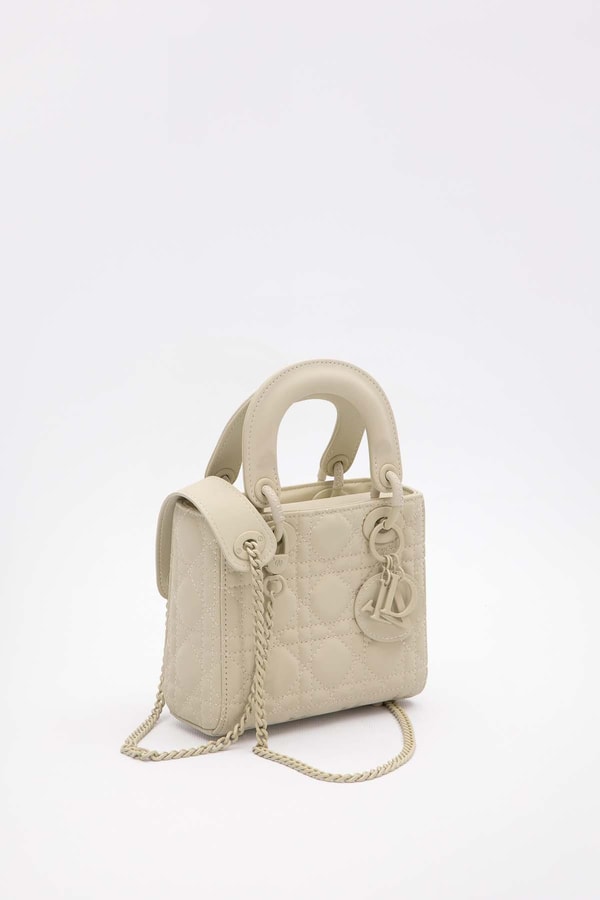 LevidorKrem Mini Zincir Aksesuarlı El Çantası