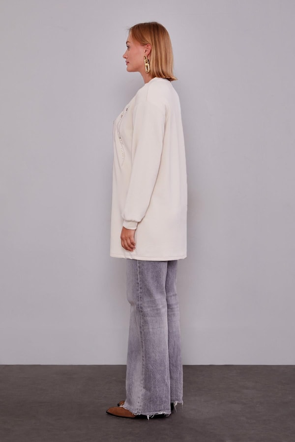 LevidorKrem Pul Detaylı Sweatshirt