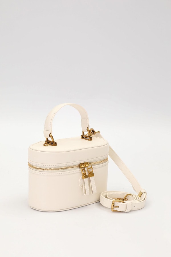 LevidorKrem Silindir Model El Çantası