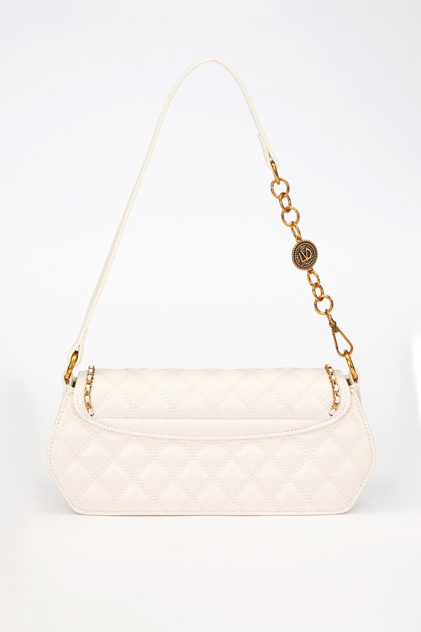 LevidorKrem Yelpaze Kilit Detay Çanta