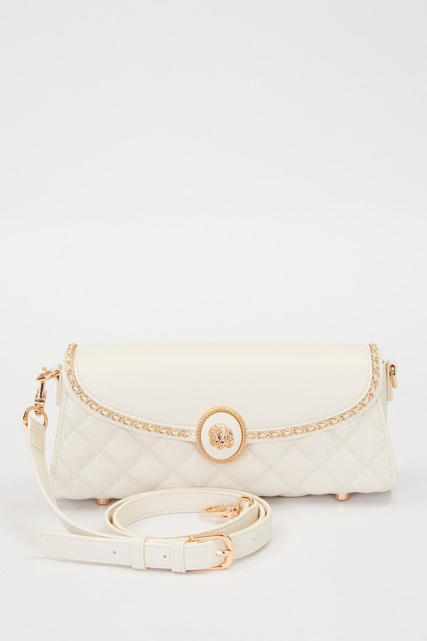 LevidorKrem Zincir Askı Detay Omuz Çantası