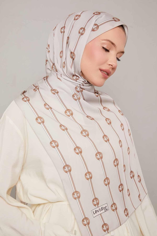 LevidorKum Çizgili Halka Desen Club Şal