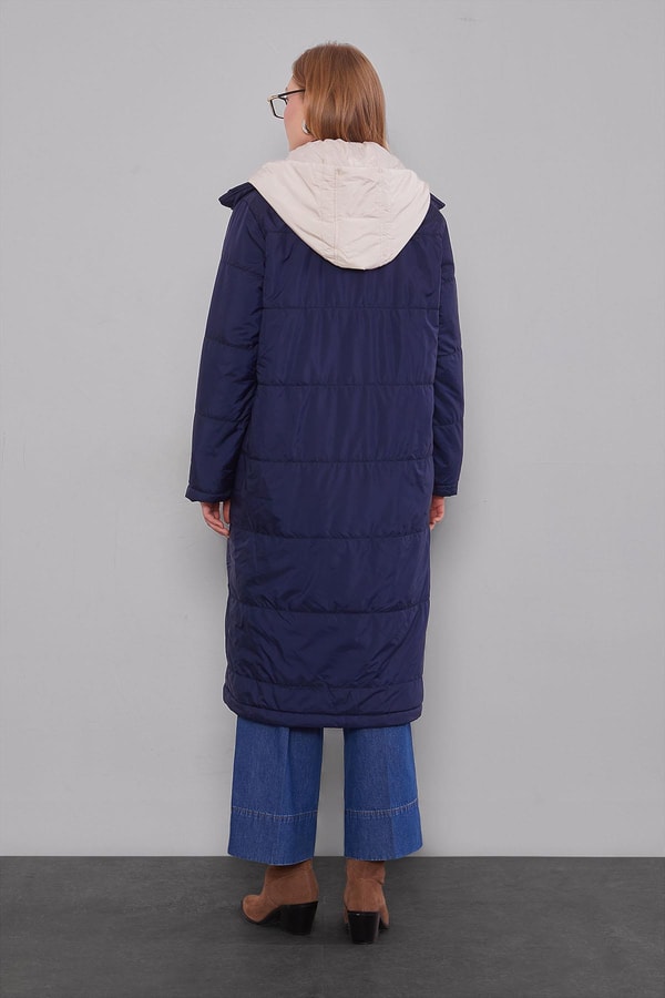 LevidorLaci-Bej Çift Renk Şişme Mont