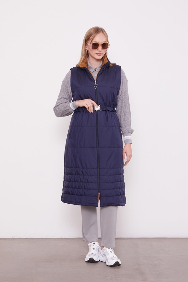 LevidorLacivert Bel Kemerli Şişme Yelek