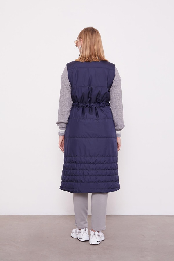 LevidorLacivert Bel Kemerli Şişme Yelek