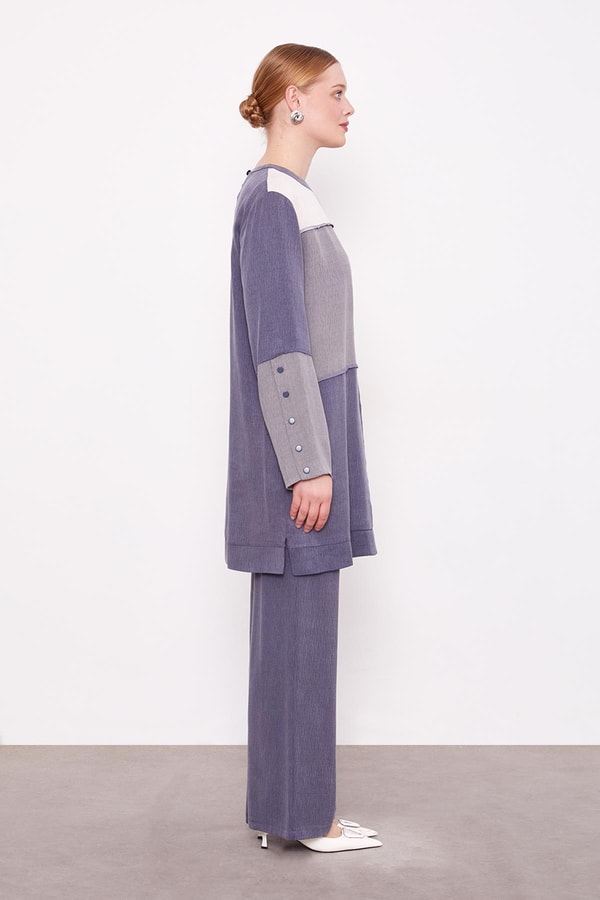 LevidorLacivert Çift Renkli İkili Takım