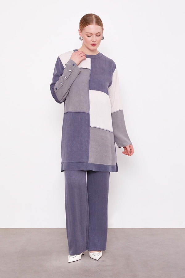 LevidorLacivert Çift Renkli İkili Takım