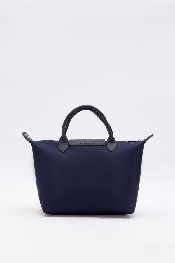 LevidorLacivert Deri Kapak Aksesuarlı Omuz Çantası