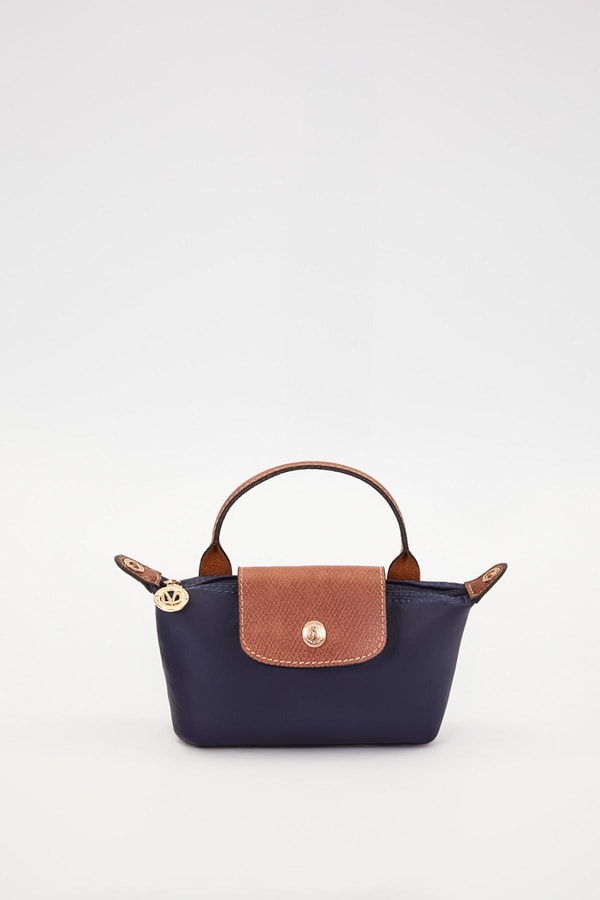 LevidorLacivert Deri Kapak Detaylı El Çantası