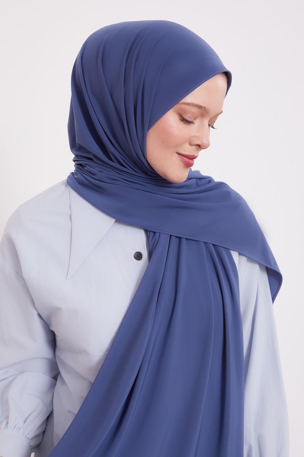 LevidorLacivert Düz Sandy Şal