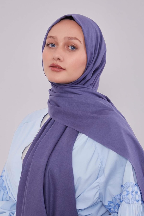 LevidorLacivert Düz Tensel Şal