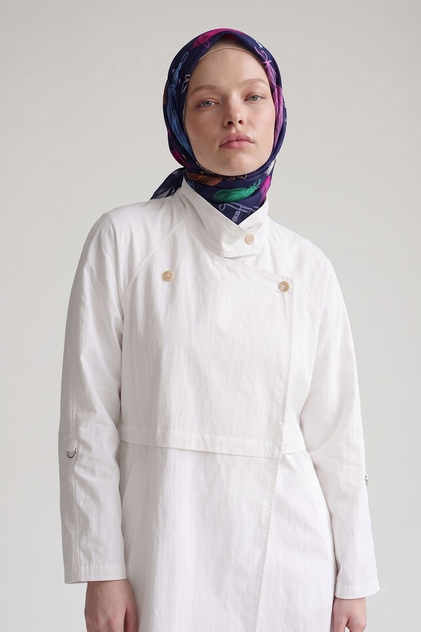 LevidorLacivert Halat Desenli Marvella Eşarp